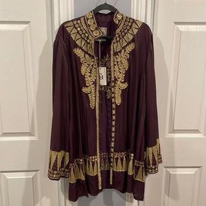 🦄CHASING UNICORNS 🦄 SHORT PURPLE DREAM COAT MINI DRESS NWT queen of hearts ♥️